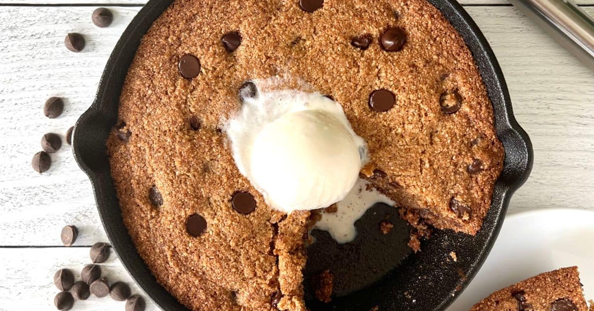 Grain-Free Skillet Cookie: Almond Flour & Dairy-Free Treat